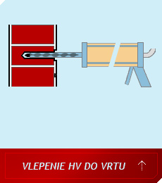 Vlepenie HV do vrtu 3.